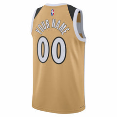 Washington Wizards Unisex 2025/26 City Edition Swingman Custom Jersey Gold