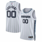 Memphis Grizzlies Unisex 2025/26 City Edition Swingman Custom Jersey White