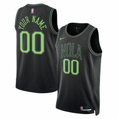 NBA New Orleans Pelicans Unisex 2025/26 City Edition Swingman Custom Jersey - Black