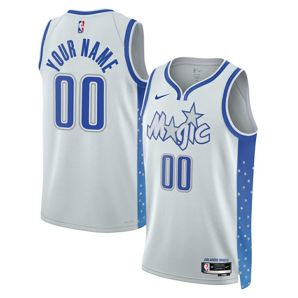 Orlando Magic Unisex 2025/26 City Edition Swingman Custom Jersey Silver