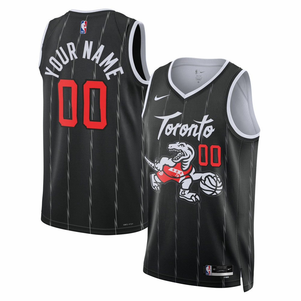 NBA Toronto Raptors Unisex 2025/26 City Edition Swingman Custom Jersey - Black