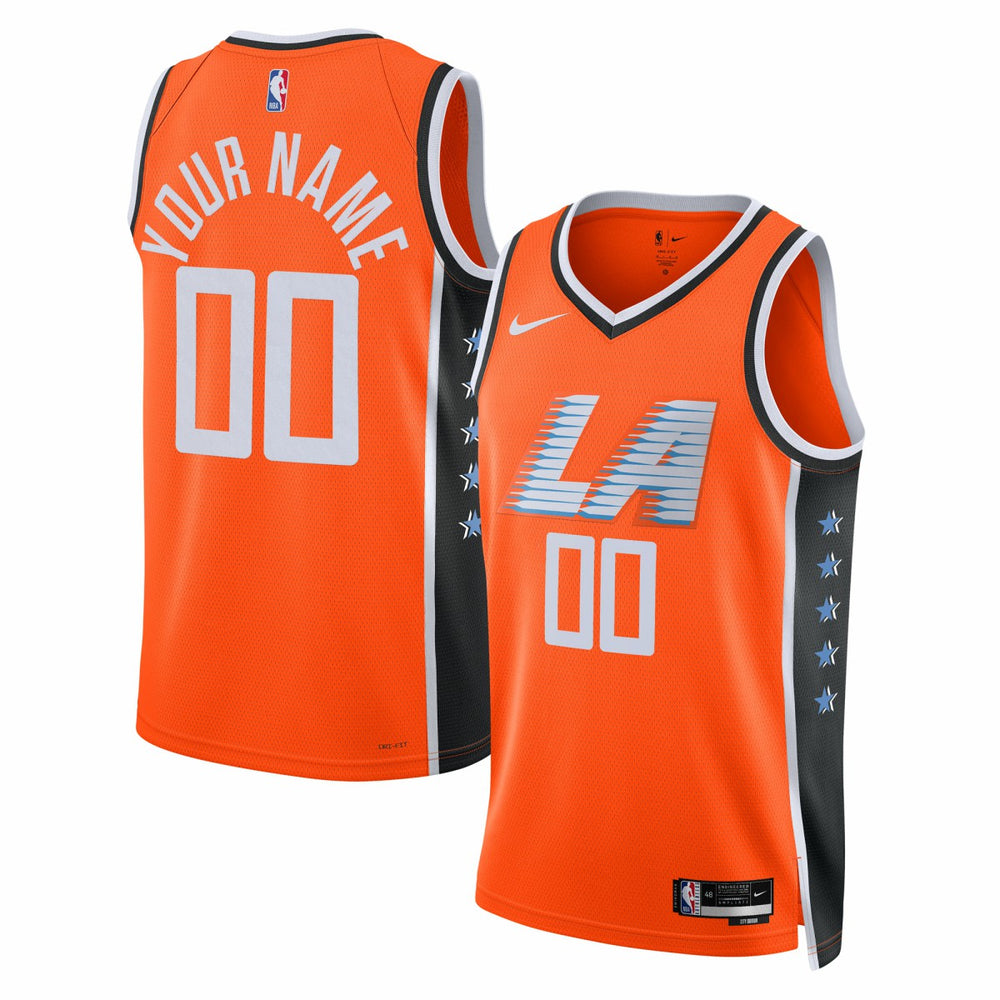 NBA LA Clippers Unisex 2025/26 City Edition Swingman Custom Jersey - Orange