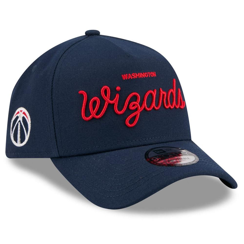 Washington Wizards x Malbon Golf Unisex 9FORTY A-Frame Adjustable Hat Navy
