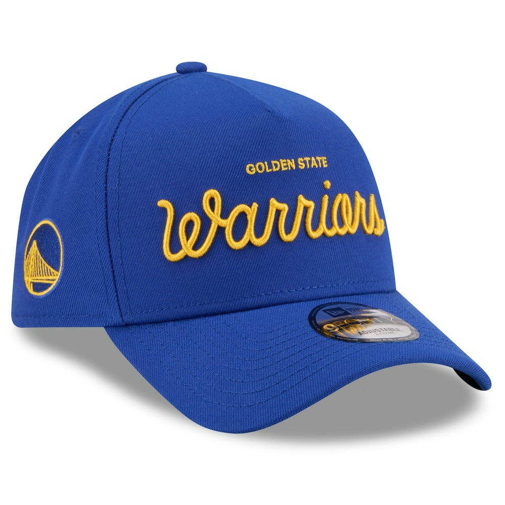 Golden State Warriors x Malbon Golf Unisex 9FORTY A-Frame Adjustable Hat Royal