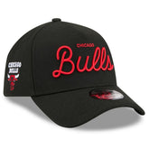 Chicago Bulls x Malbon Golf Unisex 9FORTY A-Frame Adjustable Hat Black
