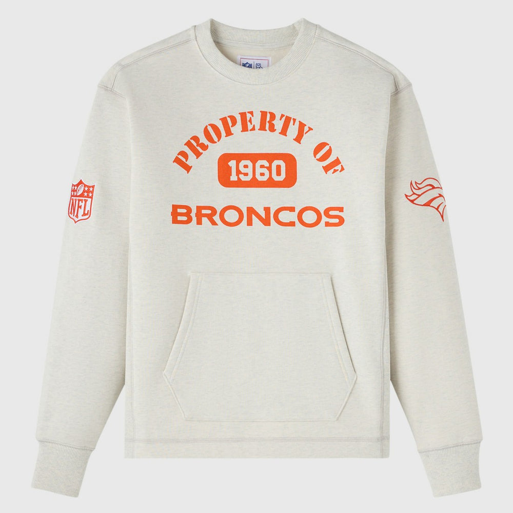 Denver Broncos OVO x NFL Unisex Fleece Sweatshirt Heather Gray