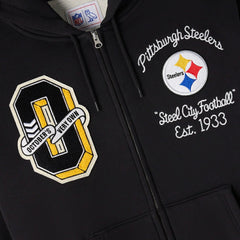 Pittsburgh Steelers OVO x NFL Unisex Full-Zip Waffle-Lined Hoodie Black