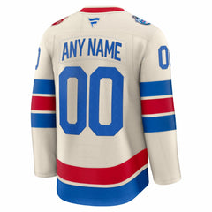 NHL New York Rangers Fanatics 2026 NHL Winter Classic Premium Custom Jersey - Beige