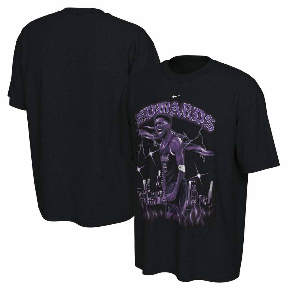 Anthony Edwards Minnesota Timberwolves Unisex 2025/26 City Edition Player Graphic T-Shirt Black