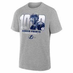NHL Nikita Kucherov Tampa Bay Lightning 1000 Career Points Legacy T-Shirt - Gray
