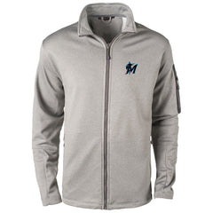 Miami Marlins Dunbrooke Pacific Full-Zip Fleece Jacket - Heather Gray Jackets