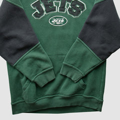 New York Jets NFL 2000s Hooded Pullover Sweatshirt Green Vintage