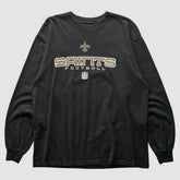 New Orleans Saints 2000s Long Sleeve T-shirt Black Vintage