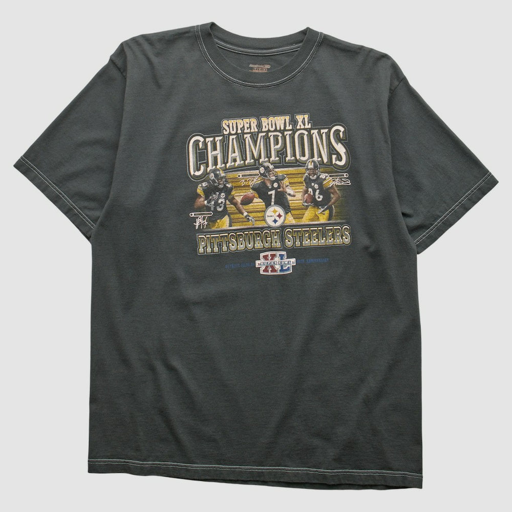 Pittsburgh Steelers Reebok 2006 T-shirt Charcoal Vintage