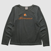 Cleveland Browns NFL 2000s Long Sleeve T-shirt Charcoal Vintage