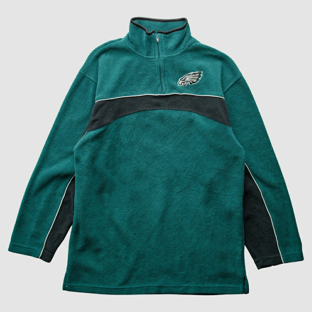 Philadelphia Eagles NFL 2000s 1/4 Zip Sweatshirt Green Vintage
