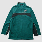 Philadelphia Eagles NFL 2000s 1/4 Zip Sweatshirt Green Vintage