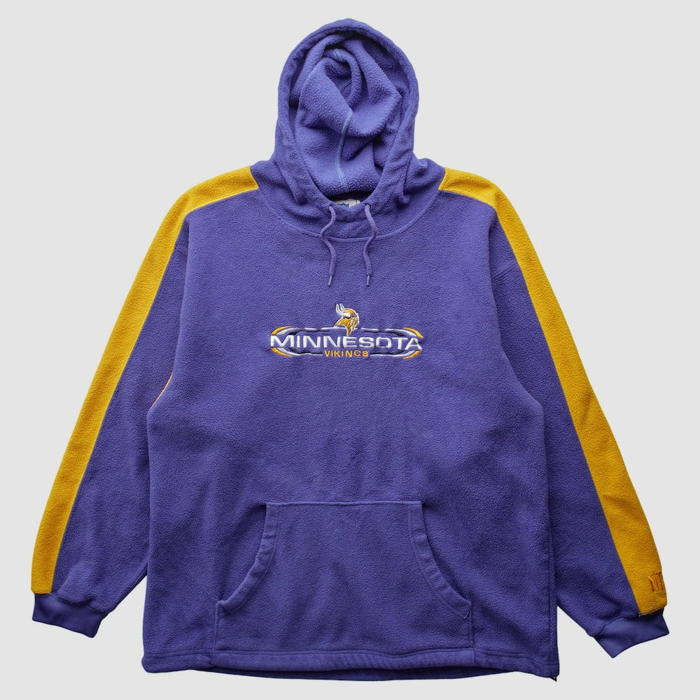 Minnesota Vikings NFL 2000s Hooded Pullover Sweatshirt Purple Vintage