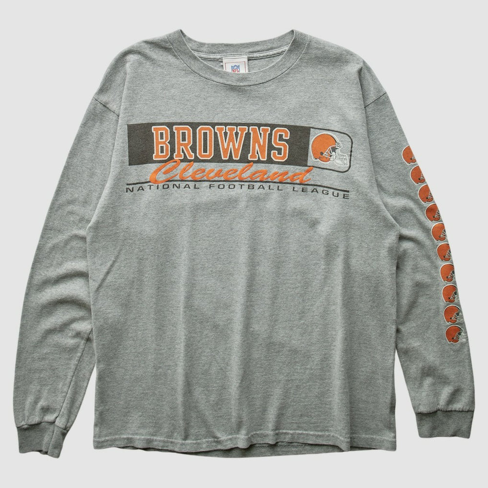 Cleveland Browns NFL 2000s Long Sleeve T-shirt Heather Gray Vintage