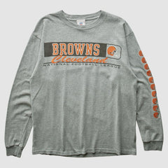 Cleveland Browns NFL 2000s Long Sleeve T-shirt Heather Gray Vintage