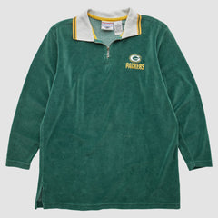 Green Bay Packers Game Day Clothing 90s 1/4 Zip Sweatshirt Green Vintage