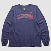 Atlanta Hawks 2000s Long Sleeve T-shirt Navy Vintage