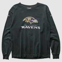 Baltimore Ravens Reebok 2000s Long Sleeve T-shirt Black Vintage