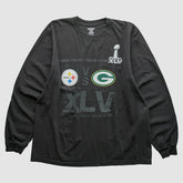Superbowl XLV Reebok 2011 Long Sleeve T-shirt Black Vintage