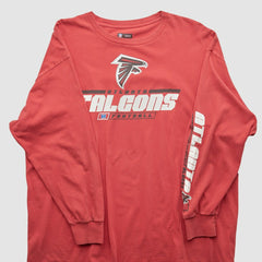 Atlanta Falcons NFL 2010s Long Sleeve T-shirt Red Vintage