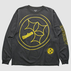 Pittsburgh Steelers Reebok 2000s Long Sleeve T-shirt Charcoal Vintage