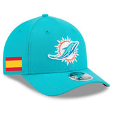 Miami Dolphins New Era Spain Side Patch 9FORTY M-Crown Adjustable Hat Aqua