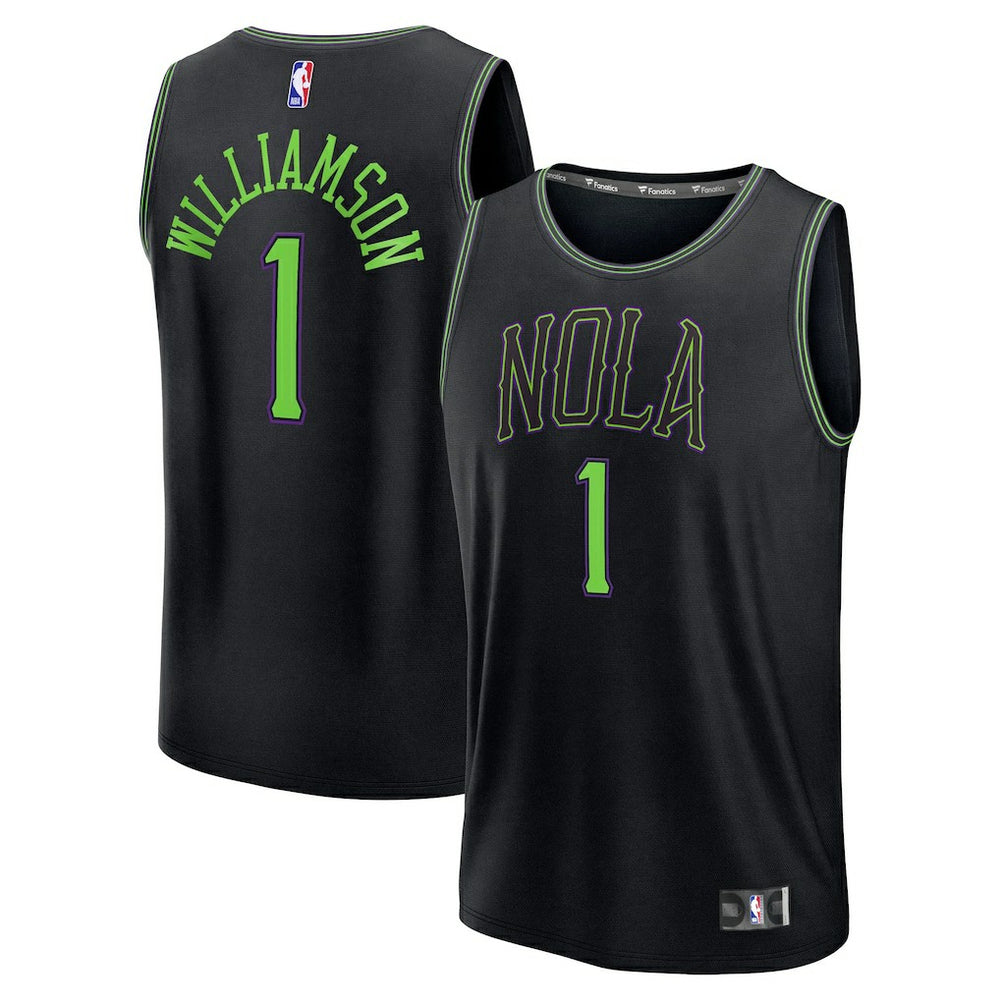 NBA Zion Williamson New Orleans Pelicans 2025/26 City Edition Fast Break Jersey - Black