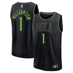 NBA Zion Williamson New Orleans Pelicans 2025/26 City Edition Fast Break Jersey - Black