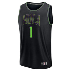 NBA Zion Williamson New Orleans Pelicans 2025/26 City Edition Fast Break Jersey - Black