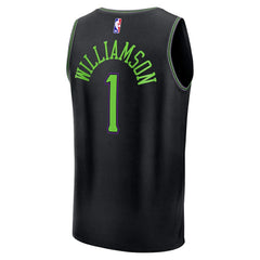 NBA Zion Williamson New Orleans Pelicans 2025/26 City Edition Fast Break Jersey - Black