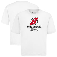NHL New Jersey Devils Levelwear Team Surge Luxe Signature Knit T-Shirt - White
