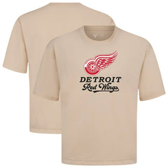 NHL Detroit Red Wings Levelwear Team Surge Luxe Signature Knit T-Shirt - Khaki