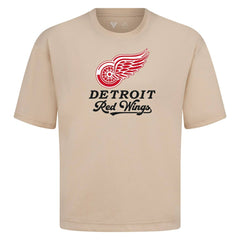 NHL Detroit Red Wings Levelwear Team Surge Luxe Signature Knit T-Shirt - Khaki