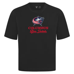 NHL Columbus Blue Jackets Levelwear Team Surge Luxe Signature Knit T-Shirt - Black