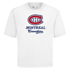 NHL Montreal Canadiens Levelwear Team Surge Luxe Signature Knit T-Shirt - White