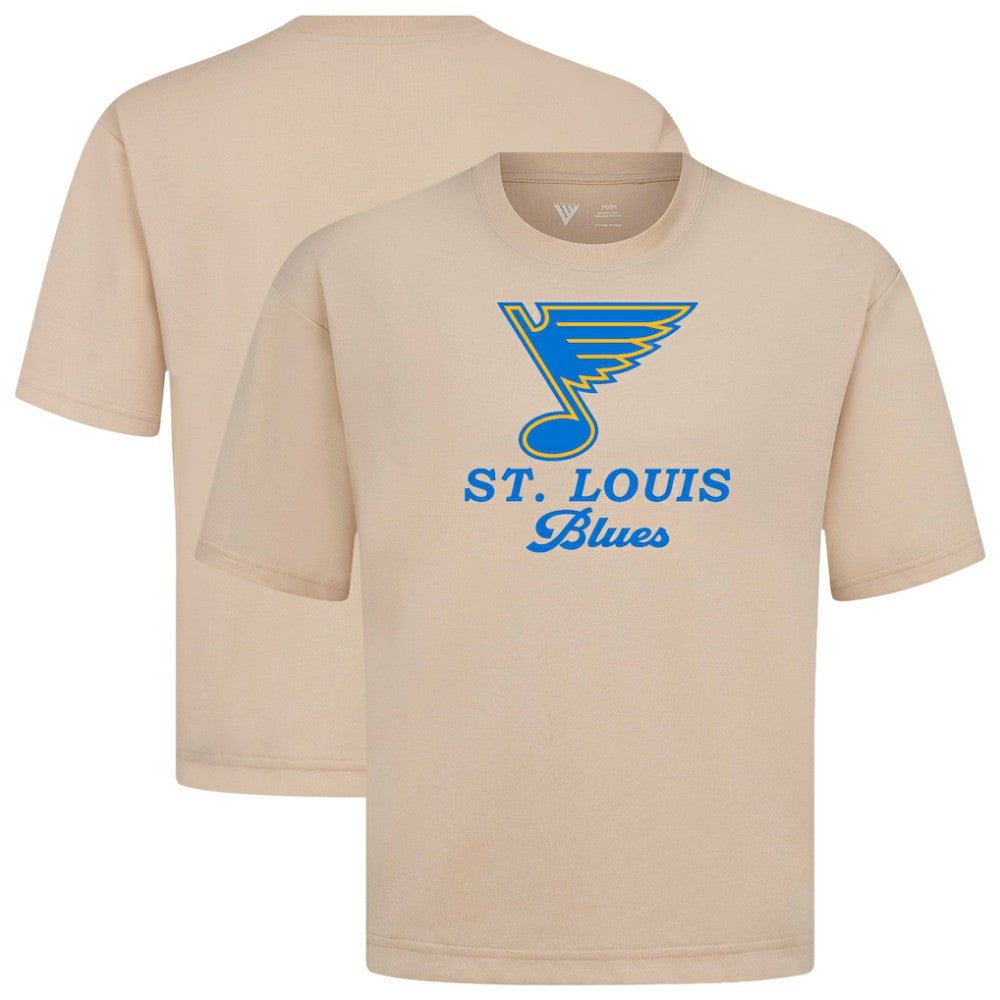NHL St. Louis Blues Levelwear Team Surge Luxe Signature Knit T-Shirt - Khaki