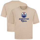 NHL Edmonton Oilers Levelwear Team Surge Luxe Signature Knit T-Shirt - Khaki