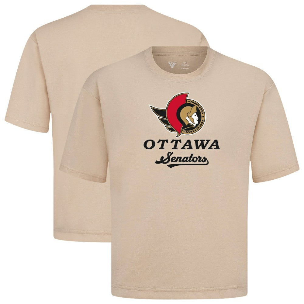 NHL Ottawa Senators Levelwear Team Surge Luxe Signature Knit T-Shirt - Khaki