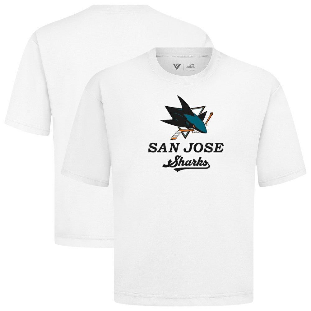 NHL San Jose Sharks Levelwear Team Surge Luxe Signature Knit T-Shirt - White