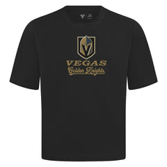 NHL Vegas Golden Knights Levelwear Team Surge Luxe Signature Knit T-Shirt - Black