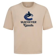 NHL Vancouver Canucks Levelwear Team Surge Luxe Signature Knit T-Shirt - Khaki