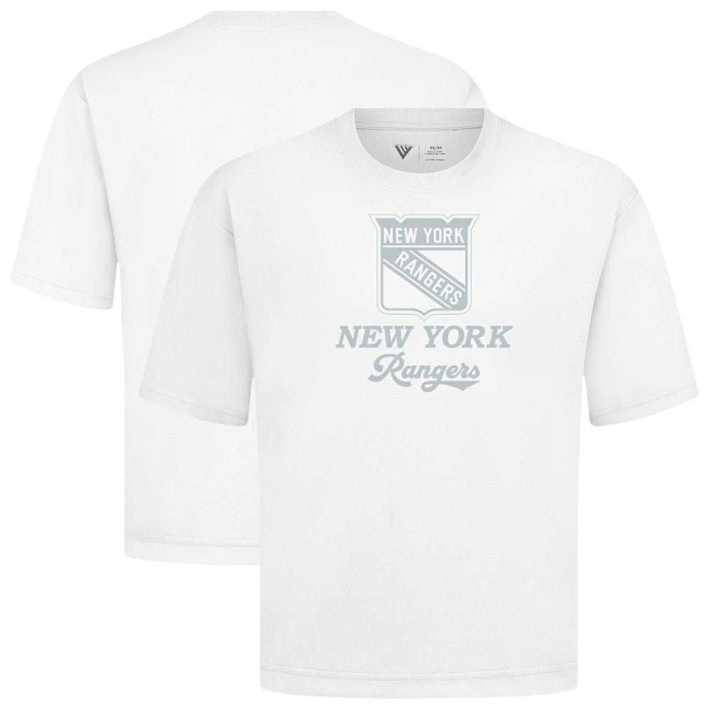 NHL New York Rangers Levelwear Shadow Surge Luxe Signature Knit T-Shirt - White