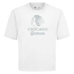 NHL Chicago Blackhawks Levelwear Shadow Surge Luxe Signature Knit T-Shirt - White