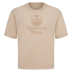 NHL Edmonton Oilers Levelwear Shadow Surge Luxe Signature Knit T-Shirt - Khaki