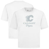 NHL Calgary Flames Levelwear Shadow Surge Luxe Signature Knit T-Shirt - White